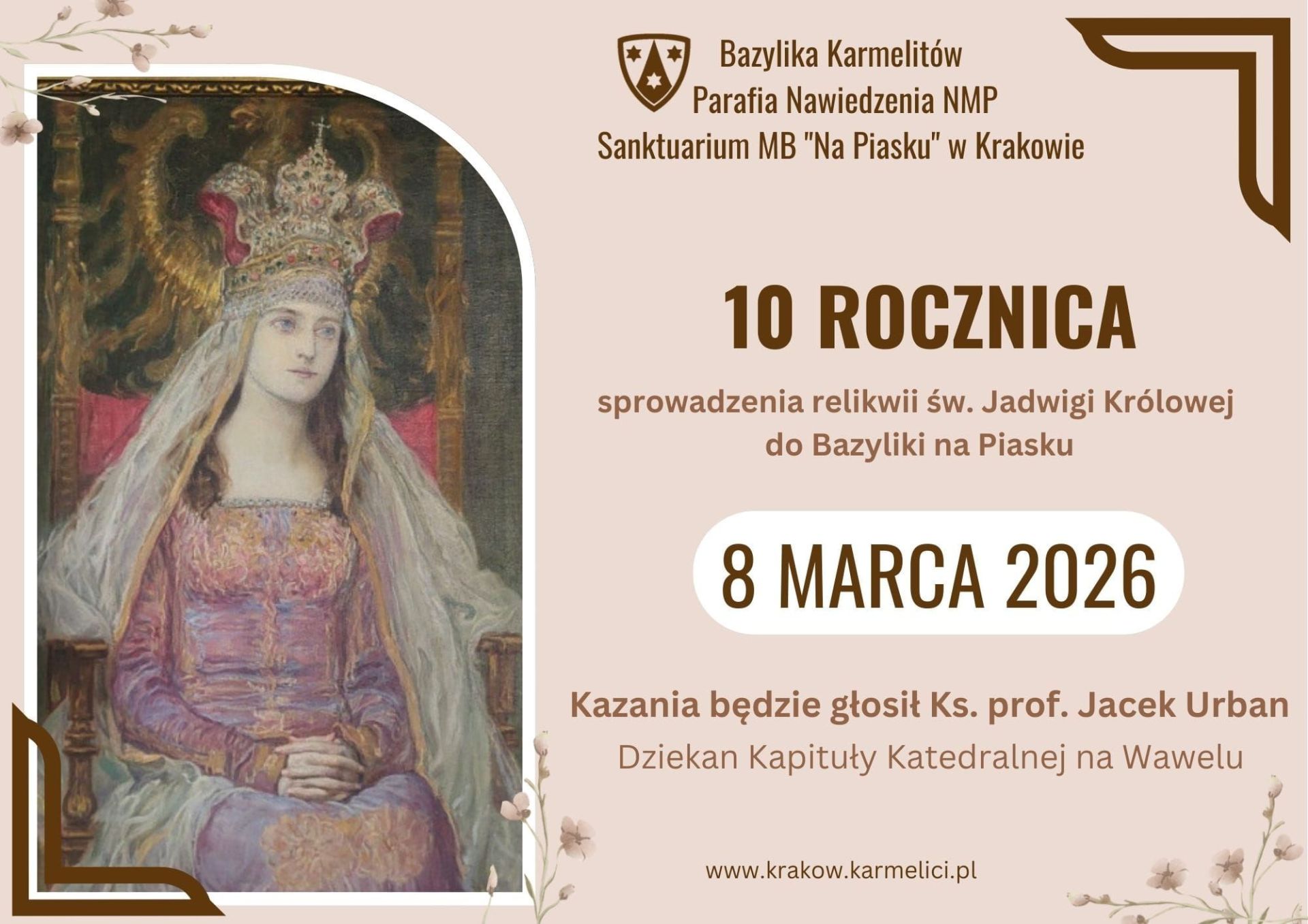 10 rocz. sprowadzenia relikwii św. Jadwigi Królowej
