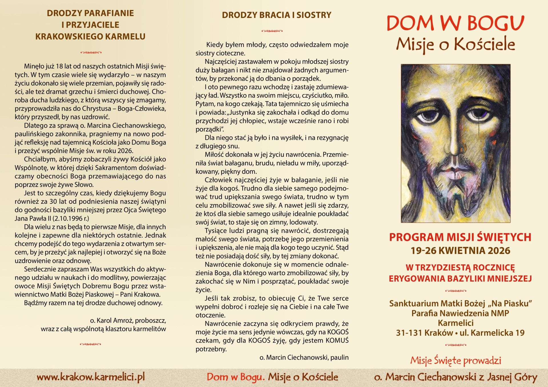 MISJE ŚWIĘTE 19 - 26.04.  A.D. 2026