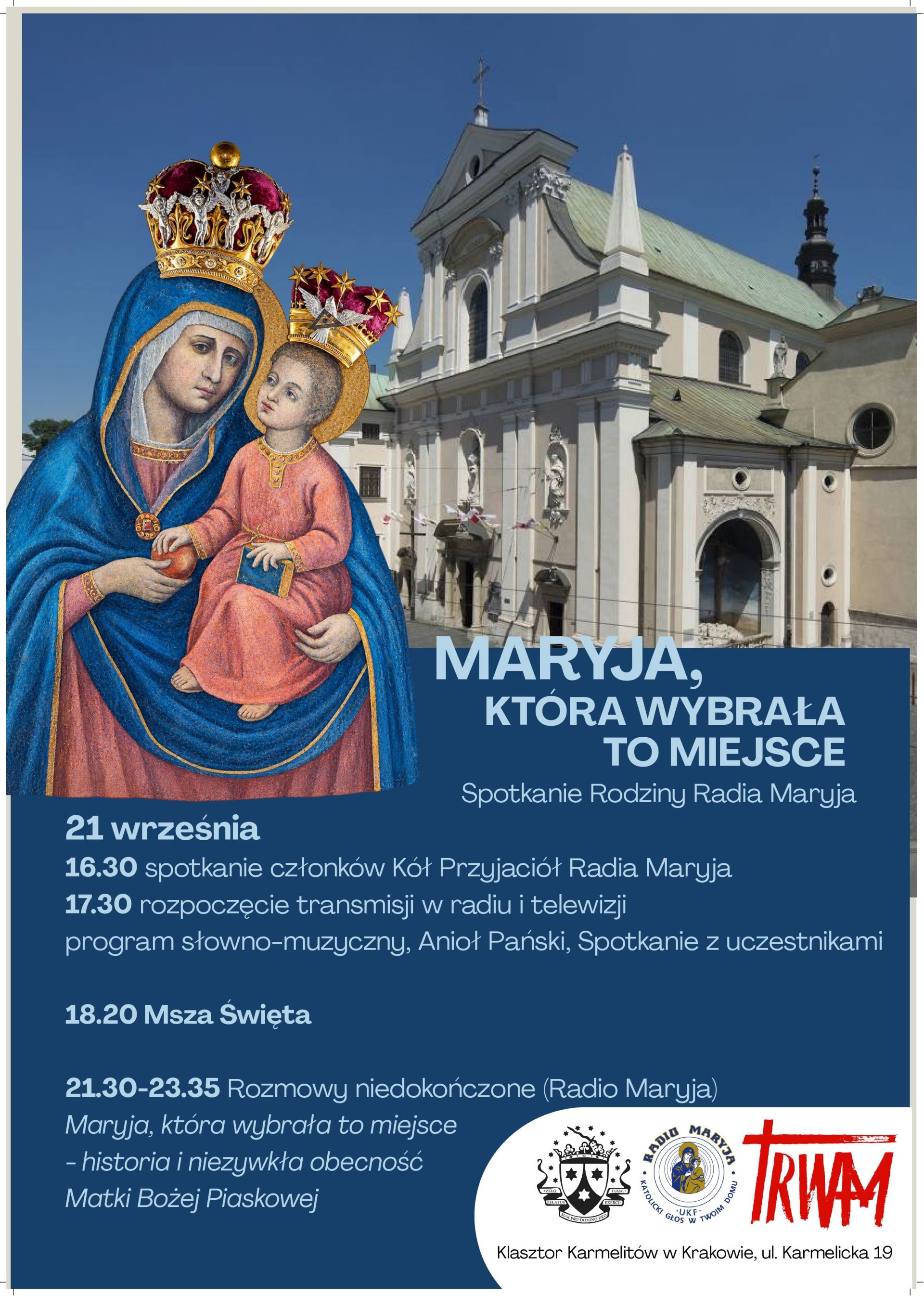 Spotkanie Rodziny Radia Maryja w bazylice Karmelitów na Piasku - zapowiedź